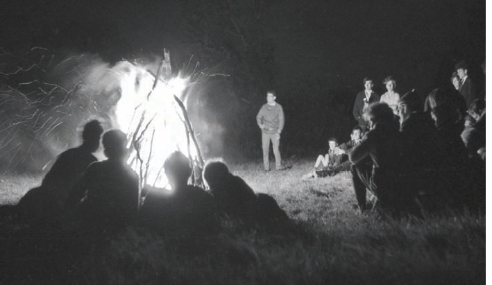 Campfire in YMCA Summer Camp 1964 1