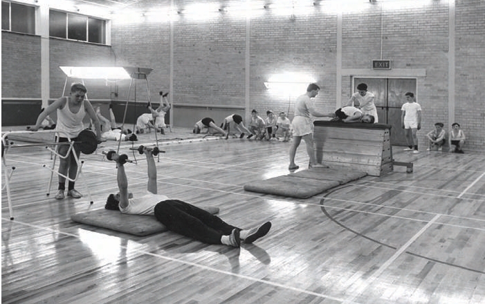 Interior of new Sports Hall 1960s 1 (1)