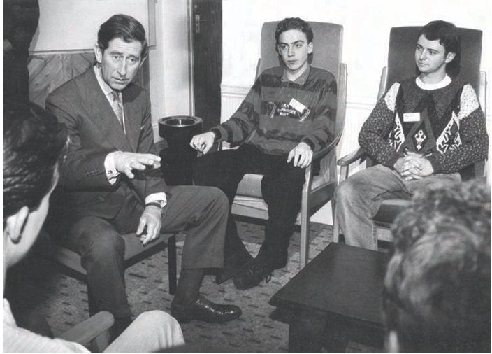Prince Charles talking to residents in 1994 1